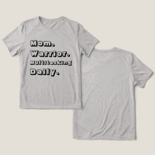 Triblenda Camiseta Gris Diario Multitarea Guerrera Mamá Pers