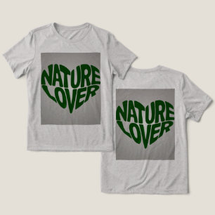 Triblenda Camiseta gris verde encantadora de la naturaleza