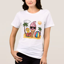 Triblenda Camiseta Guay Abajo de fin de verano - Crema de hi