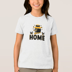 Triblenda Camiseta "HOGAR" de abeja de dibujos animados y ta