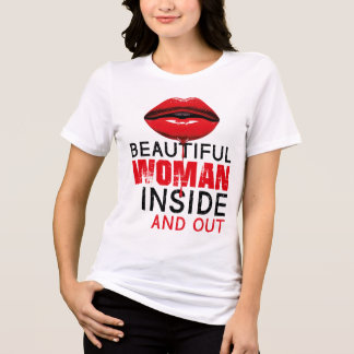 Triblenda Camiseta holgada de manga corta Beautiful Woman