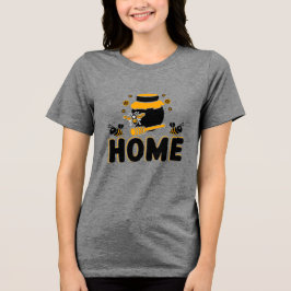 Triblenda Camiseta "HOME" de personalizado Bee and Honey Jar