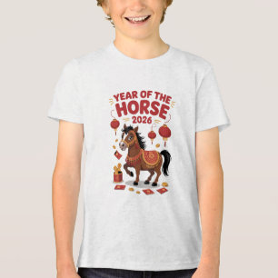 Triblenda Camiseta infantil Año del Caballo 2026