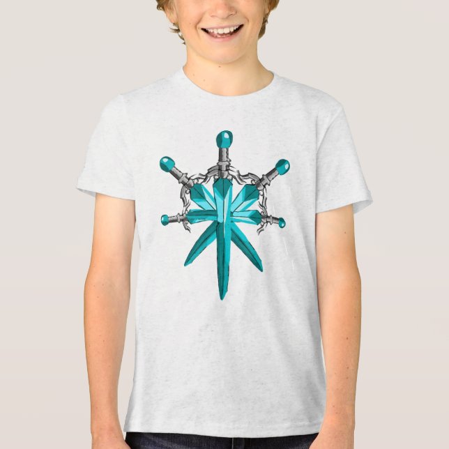 Triblenda Camiseta infantil de espada de cristal de fantasía (Anverso)