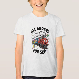 Triblenda Camiseta infantil de tren Choo Choo para cumpleaño