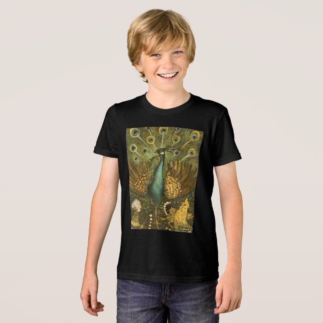 Triblenda Camiseta infantil Pauw-met-kippen Theo-van-Hoytema (Anverso Completo)