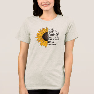 Triblenda Camiseta inspiradora con cita de girasol