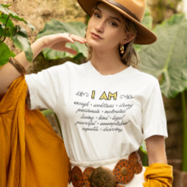 Triblenda Camiseta Inspiradora de Afirmaciones "Yo Soy"