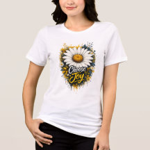 Camiseta Inspiradora de Flor de Margarita "Elige l