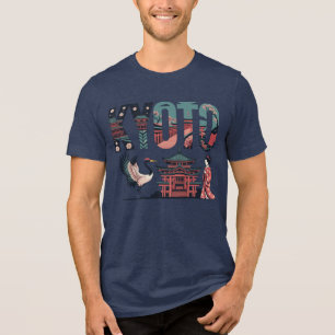Triblenda Camiseta japonesa de Kioto - Estilo Poster de viaj