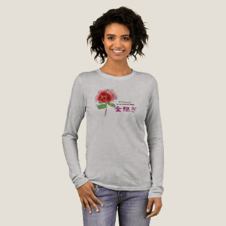 Triblenda Camiseta japonesa de manga larga para mujer 