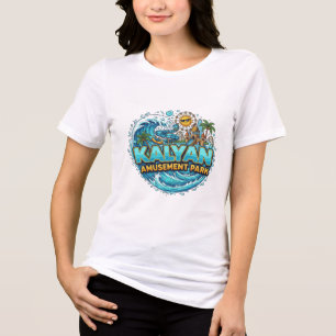 Triblenda Camiseta Kalyan Amusement Park Wave-Typography Log