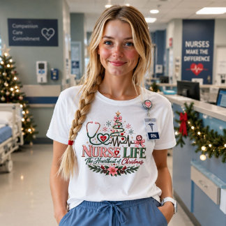Triblenda Camiseta La Vida de Enfermera El Latido de la Navi
