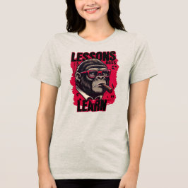 Triblenda Camiseta Lecciones de Jefa Gorila Mujer