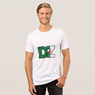 Triblenda Camiseta Letras Bandera de Argelia DZ - Orgullo Ar