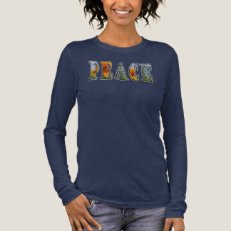 Triblenda Camiseta Letras Girasoles Paz