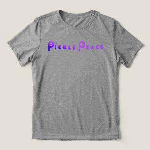 Triblenda Camiseta lisa de pickle para mujeres Morada Paz