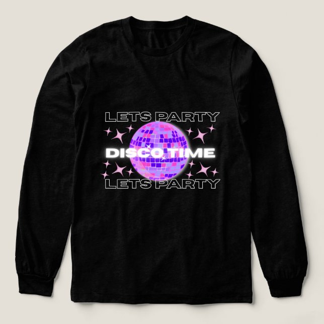 Triblenda Camiseta Longsleeve Fiesta Time Disco (Diseño traserp)