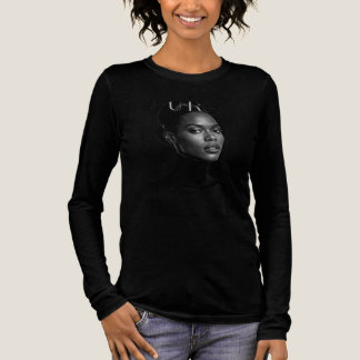 Triblenda Camiseta LUXE Noir de Moda Alta de Manga Larga