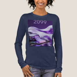 Triblenda Camiseta Manga Larga 2099 Futurista Ciudad Cyberpu