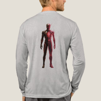 Triblenda Camiseta Manga Larga con Gráfico Trasero de Dark E