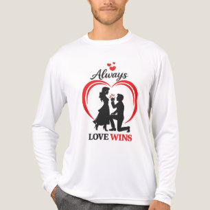 Triblenda Camiseta Manga Larga Unisex Siempre Gana el Amor
