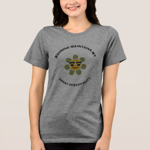 Triblenda Camiseta Mantener mi personalidad soleada Corriend