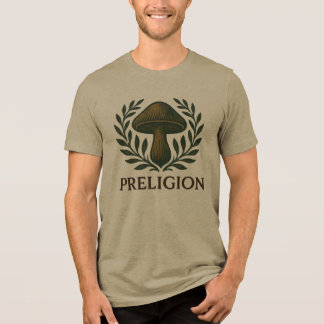 Triblenda Camiseta marrón PRELIGION con logo marrón Preligio