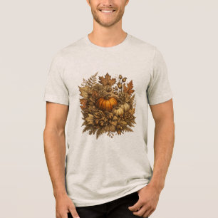 Triblenda Camiseta masculina de Halloween otoñal botánico an