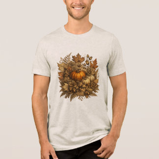 Triblenda Camiseta masculina de Halloween otoñal botánico an