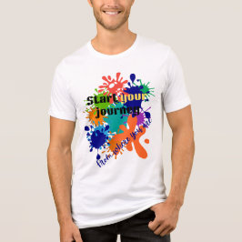 Triblenda Camiseta masculina Inicia Tu Viaje - Motivacional
