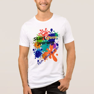 Triblenda Camiseta masculina Inicia Tu Viaje - Motivacional