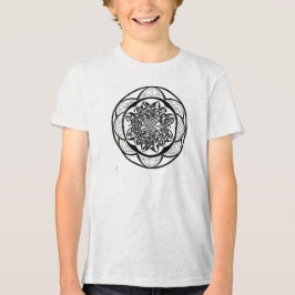 Triblenda Camiseta Masculina Juvenil Básica Flôr da Vida-5