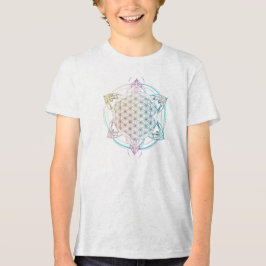 Triblenda Camiseta Masculina Juvenil Básica Flôr da Vida-8