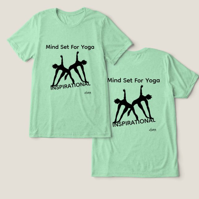 Triblenda Camiseta : Mentalidad Yoga (Diseño Anverso y Reverso)
