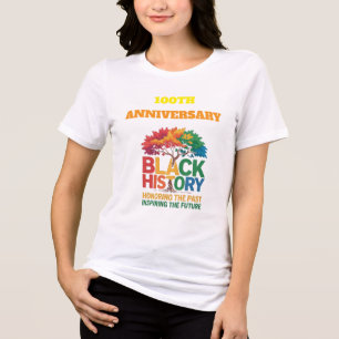 Triblenda Camiseta Mes de la Historia Negra 100 Años