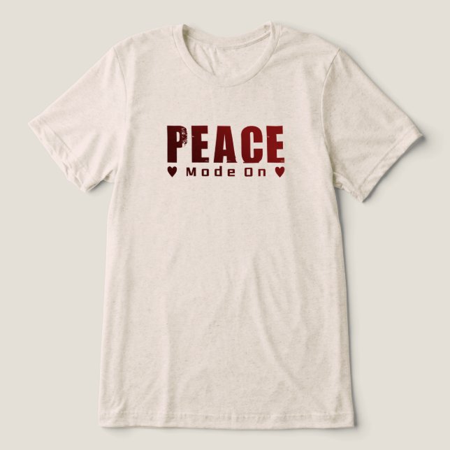Triblenda Camiseta Minimal Peace – Gráfica de Paz y Amor  (Diseño delantero )