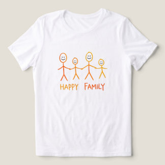 Triblenda Camiseta Minimalista de Familia Feliz