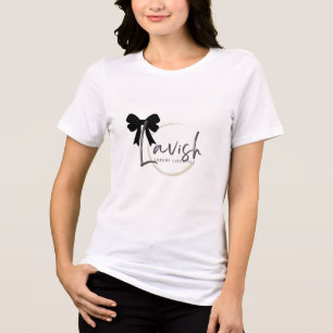 Triblenda Camiseta Minimalista de Lujo con Lazo de Firma