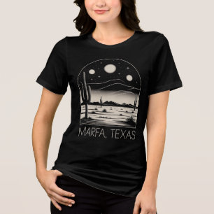 Triblenda Camiseta minimalista del desierto de Marfa Texas R