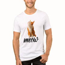 Camiseta Mirando hacia Arriba Gato Marrón | Felino