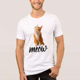 Triblenda Camiseta Mirando hacia Arriba Gato Marrón | Felino