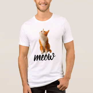 Triblenda Camiseta Mirando hacia Arriba Gato Marrón | Felino