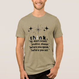 Triblenda Camiseta Motivacional con Frase Positiva Piensa en