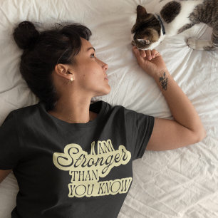 Triblenda Camiseta Motivacional Más Fuerte de lo que Sabes