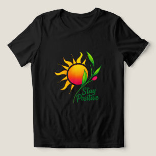 Triblenda Camiseta Motivadora de Sol y Flores