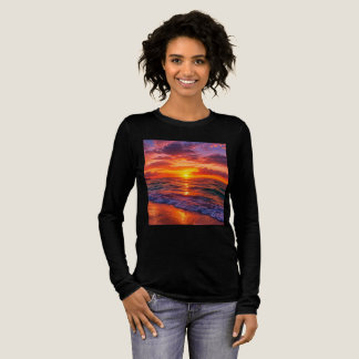 Triblenda camiseta mujer diseño puesta de sol