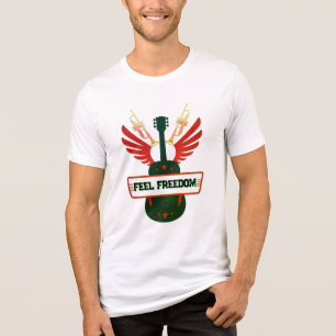 Triblenda Camiseta musical Feel Freedom   Triple Unisex de F