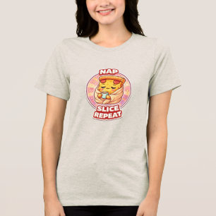 Triblenda Camiseta Nap Slice Repeat Pizza – Co Kawaii Acojed