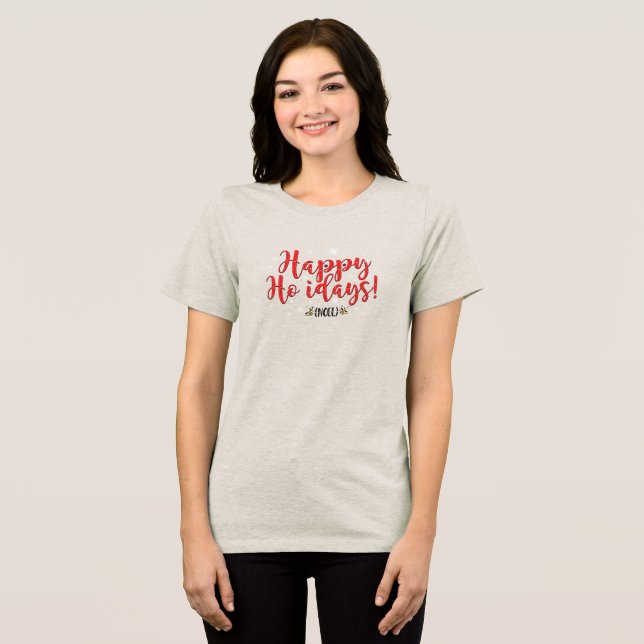 Triblenda Camiseta navideña de Navidades de Chiste de mujere (Anverso Completo )